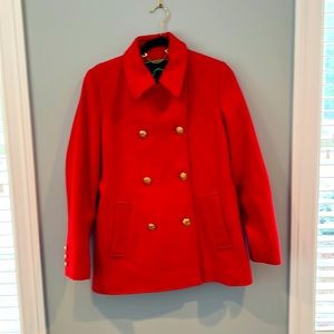 C. Wonder Red Pea Coat